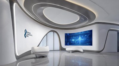 现代公司前台3D模型下载
